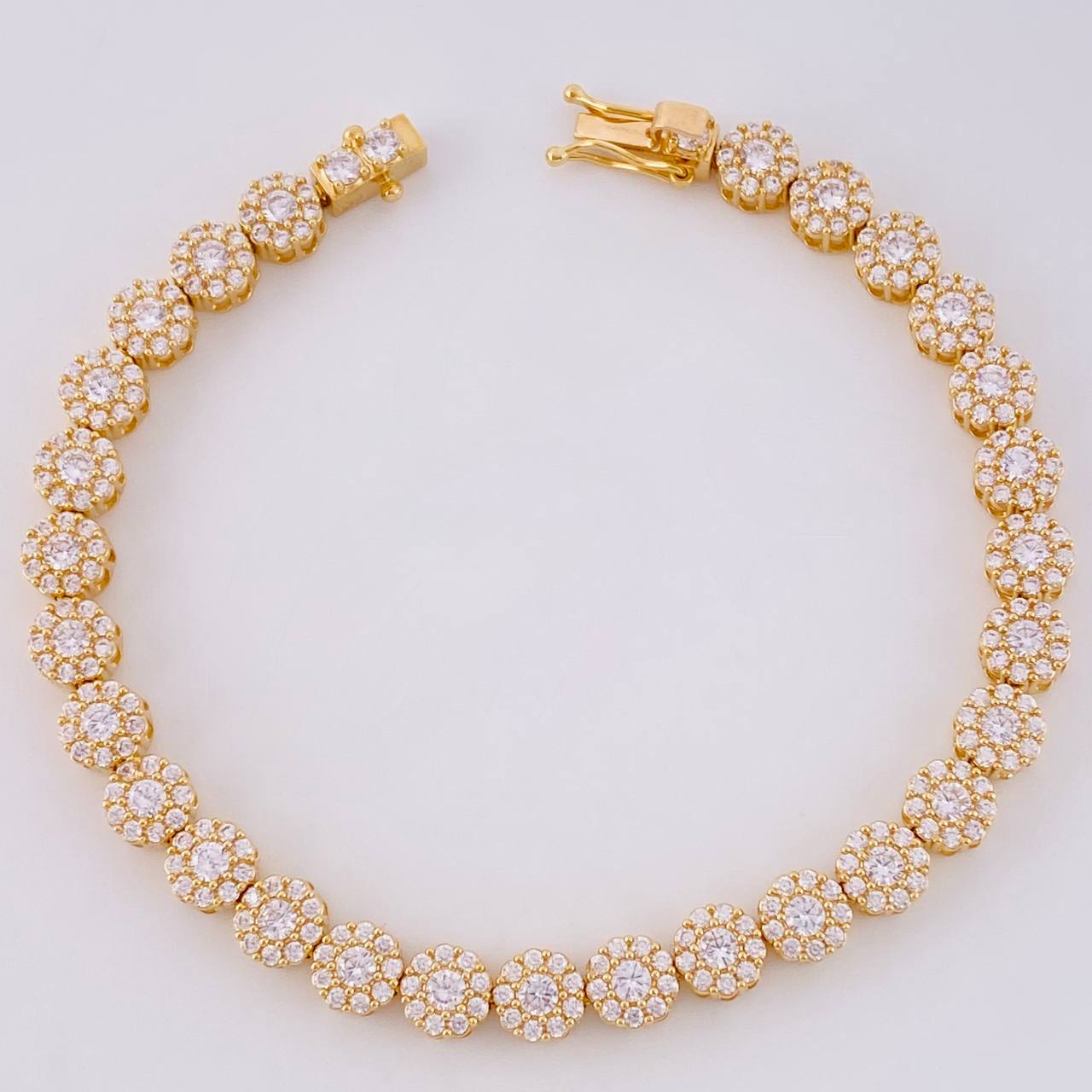 Pulso Tennis Burbuja 16.5g / 18.5cm / 5.8mm Oro Amarillo 18K