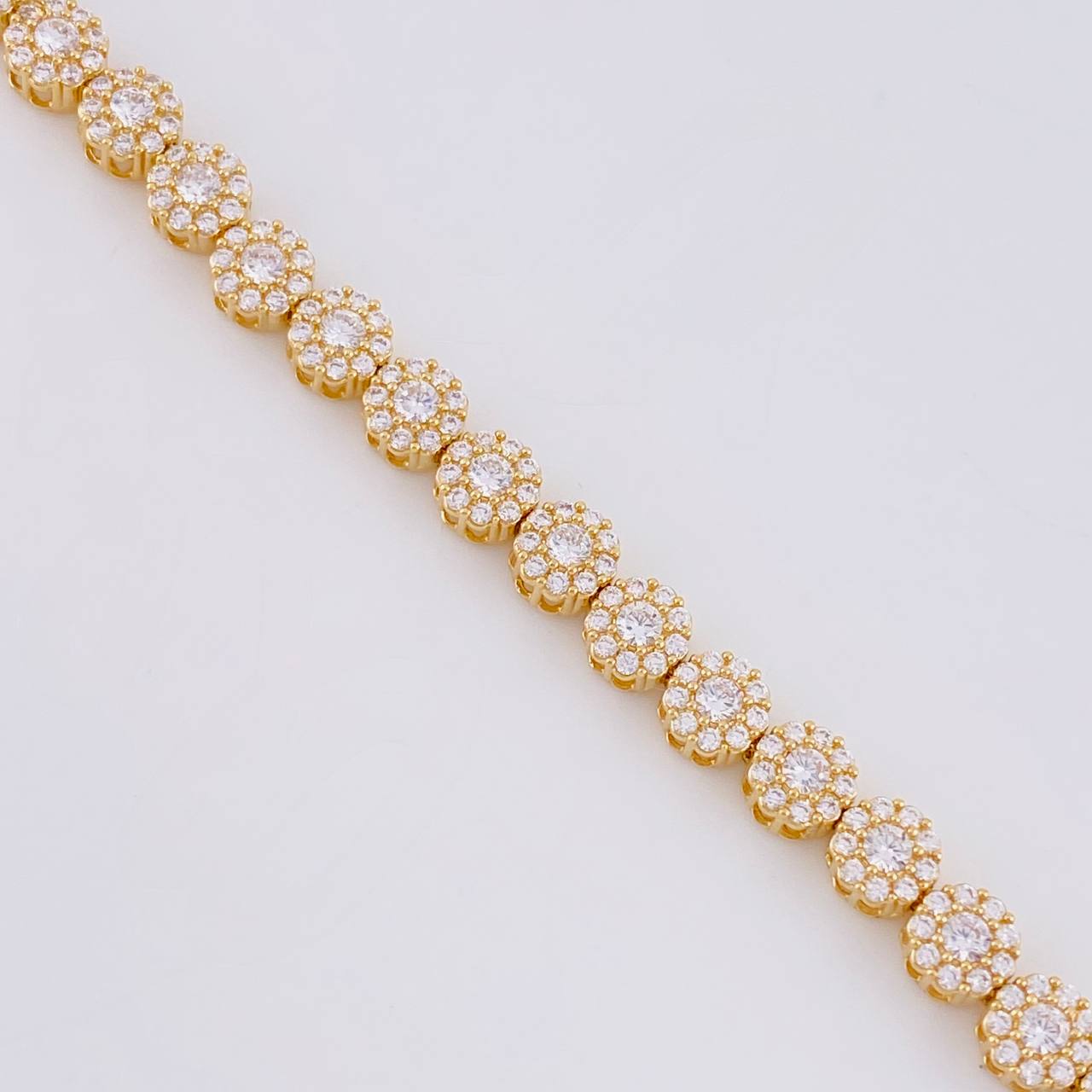 Pulso Tennis Burbuja 16.5g / 18.5cm / 5.8mm Oro Amarillo 18K