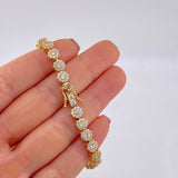 Pulso Tennis Burbuja 16.5g / 18.5cm / 5.8mm Oro Amarillo 18K