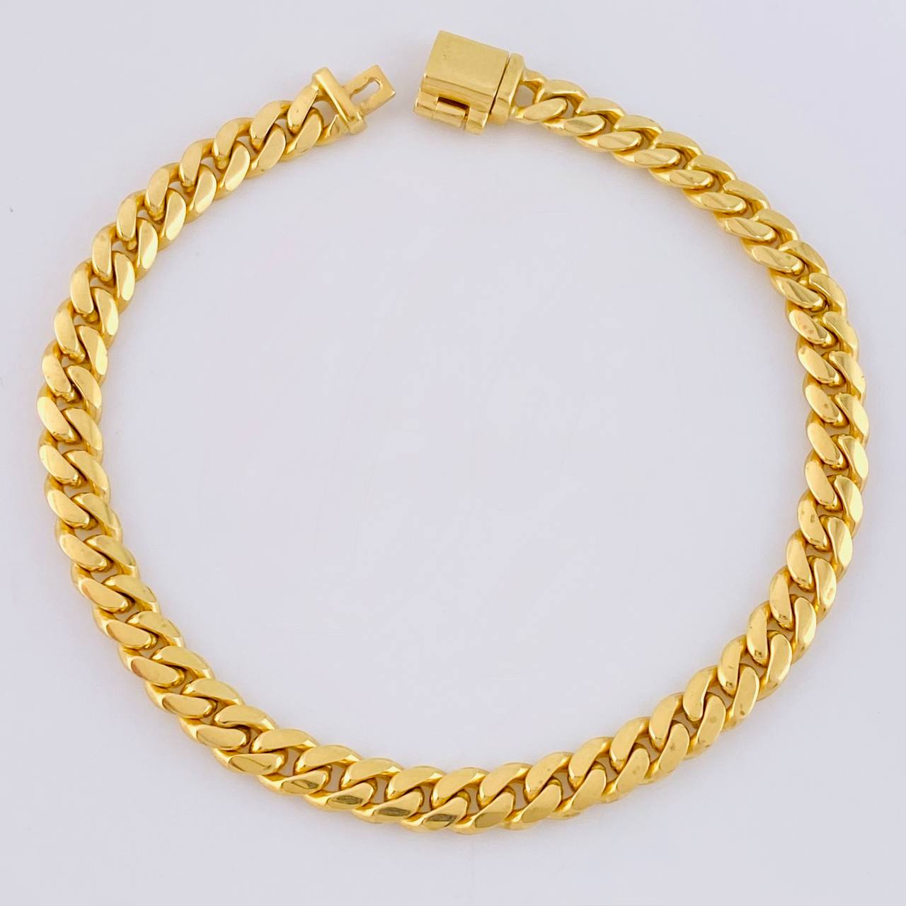 Pulso Cubano 18.25g / 18.7cm / 5mm Oro Amarillo 18K