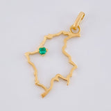 Dije Mapa Colombia 1.05g / 2.9cm Oro Amarillo 18K