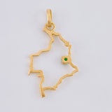 Dije Mapa Colombia 1.1g / 2.9cm Oro Amarillo 18K