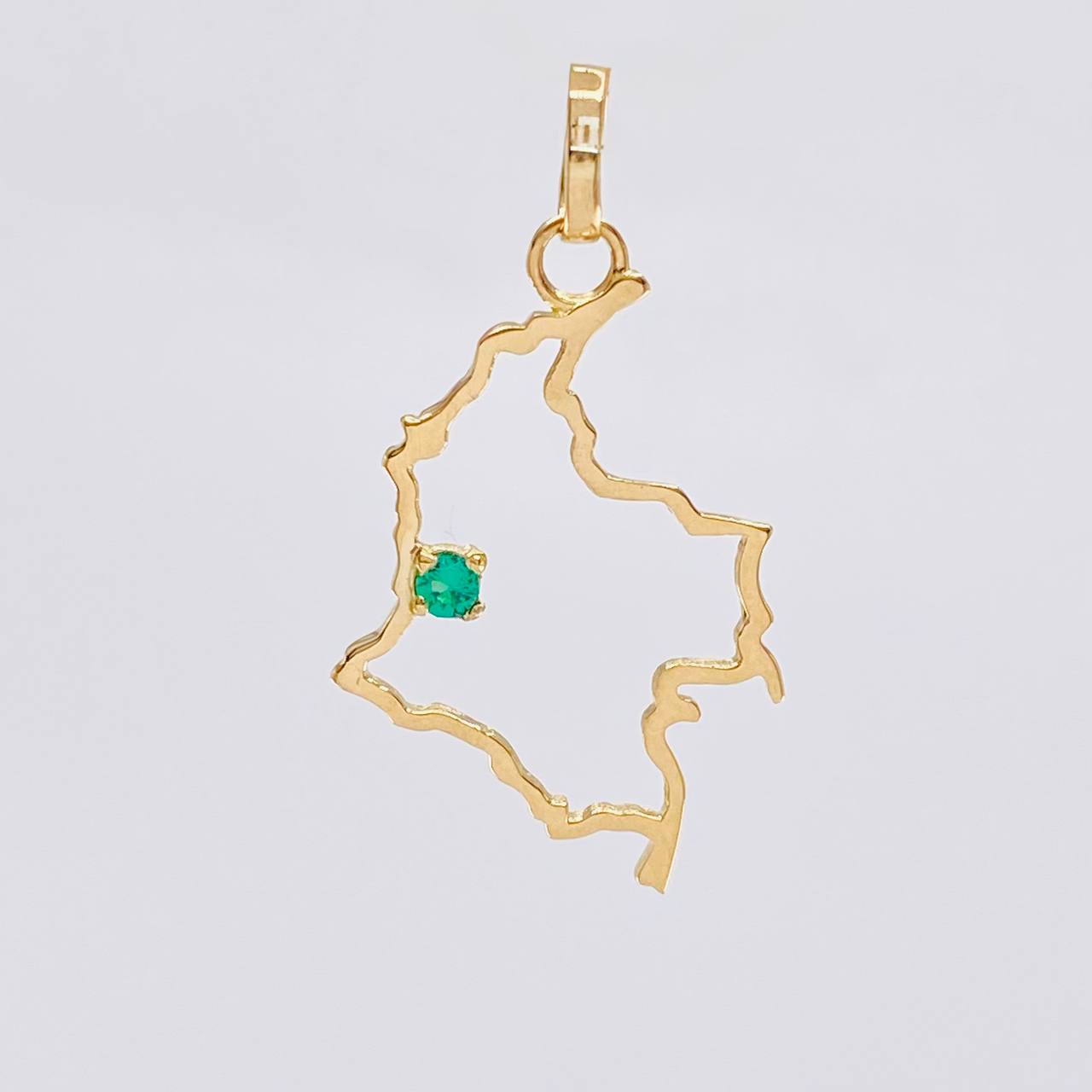 Dije Mapa Colombia 1.05g / 2.9cm Oro Amarillo 18K