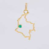 Dije Mapa Colombia 1.05g / 2.9cm Oro Amarillo 18K