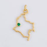 Dije Mapa Colombia 1.9g / 3.5cm Oro Amarillo 18K