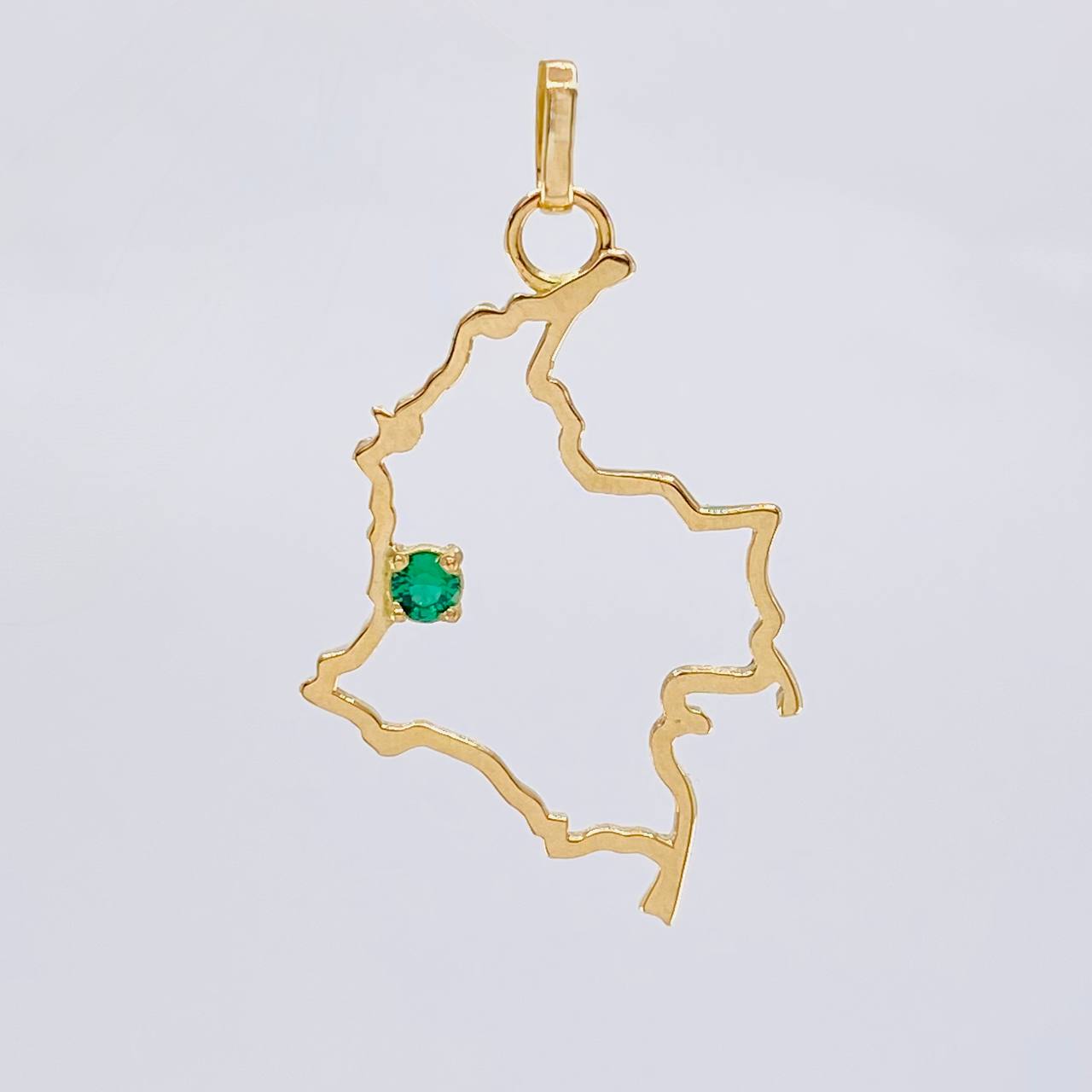 Dije Mapa Colombia 1.95g / 3.5cm Oro Amarillo 18K