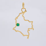 Dije Mapa Colombia 2.1g / 3.5cm Oro Amarillo 18K