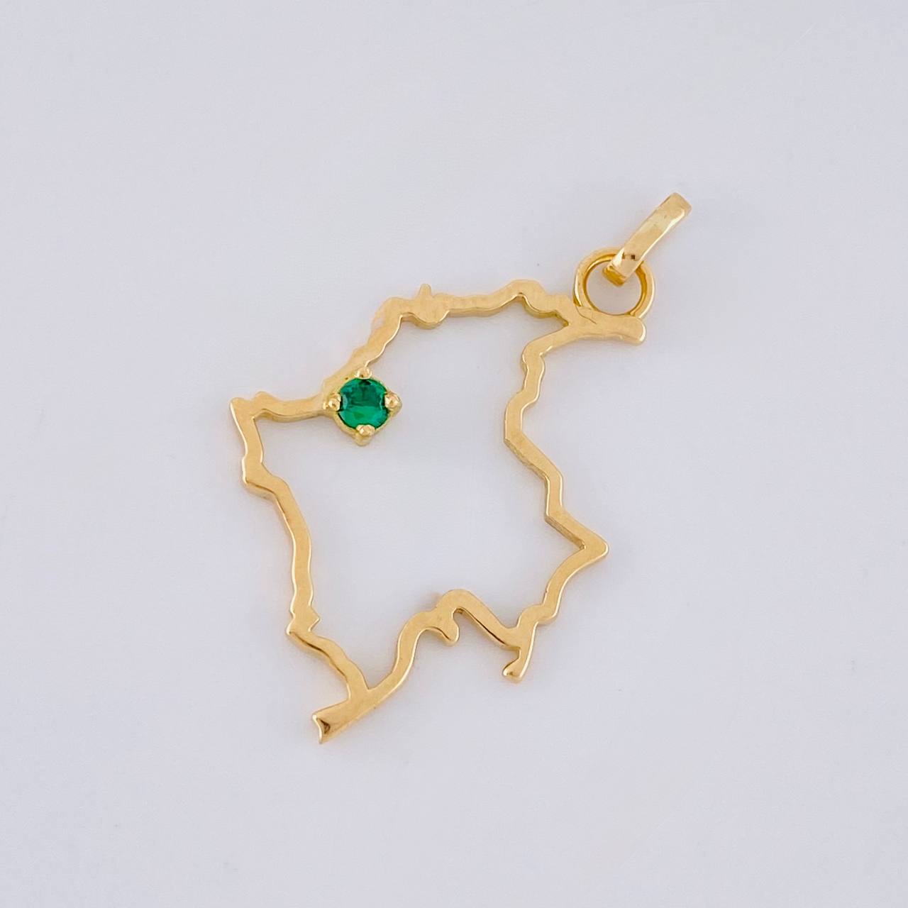 Dije Mapa Colombia 2.1g / 3.5cm Oro Amarillo 18K