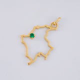 Dije Mapa Colombia 2.1g / 3.5cm Oro Amarillo 18K