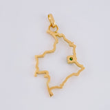 Dije Mapa Colombia 1.95g / 3.5cm Oro Amarillo 18K