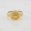 Anillo Corona 5.85g / T9 Dos Oros Amarillo Blanco 18K