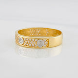 Anillo Argolla tornillo 2.55g / T7 Dos Oros Amarillo Blanco 18K