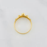 Anillo Corona princesa 2.85g / T7 3/4 Dos Oros Amarillo Blanco 18K