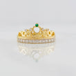 Anillo Corona princesa 3.9g / T7 Dos Oros Amarillo Blanco 18K