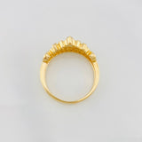Anillo Corona princesa 3.9g / T7 Dos Oros Amarillo Blanco 18K