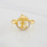 Anillo Delfin 15´s 1.95g / T6 1/4 Oro Amarillo 18K