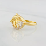 Anillo Delfin 15´s 1.95g / T6 1/4 Oro Amarillo 18K