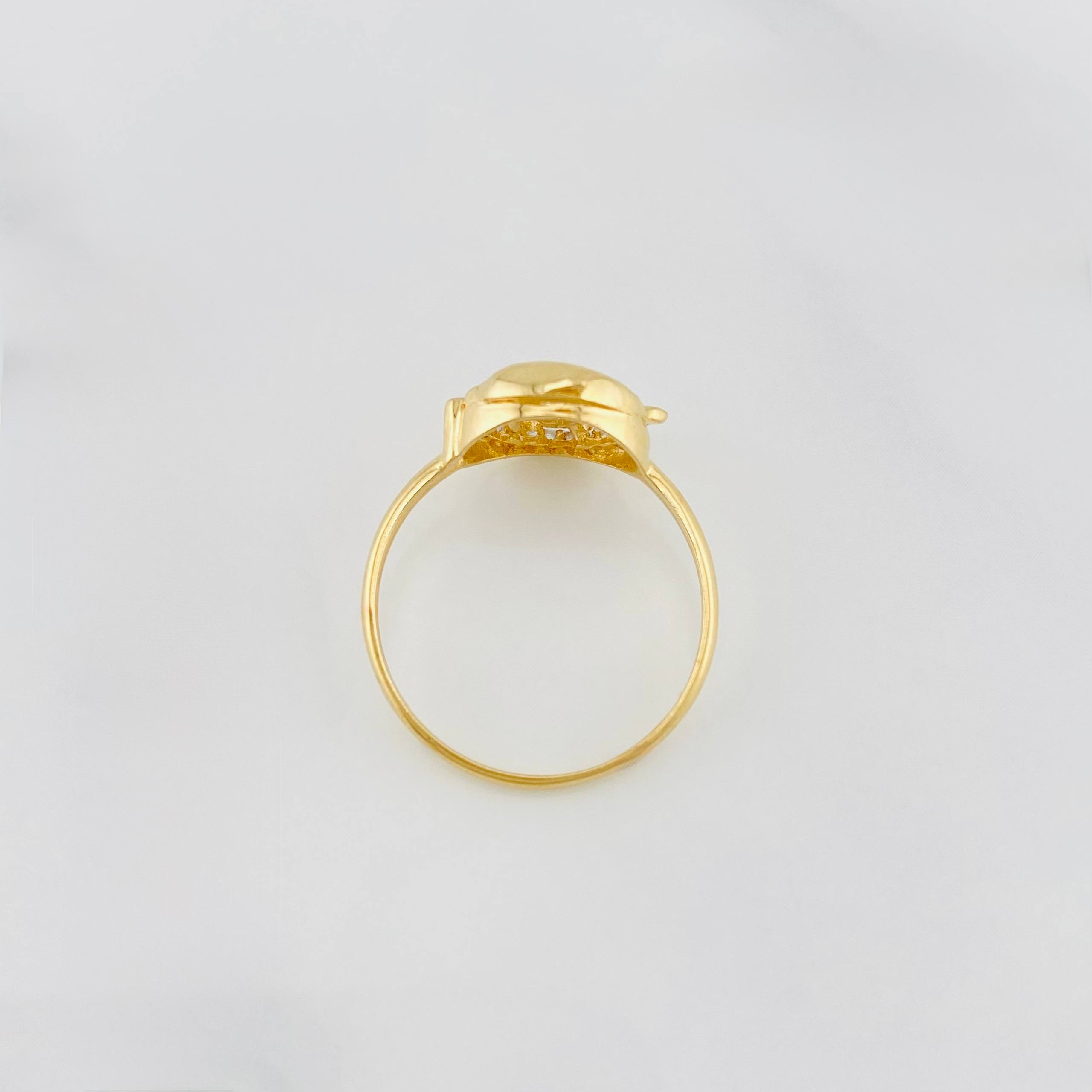 Anillo Delfin 15´s 1.95g / T6 1/4 Oro Amarillo 18K