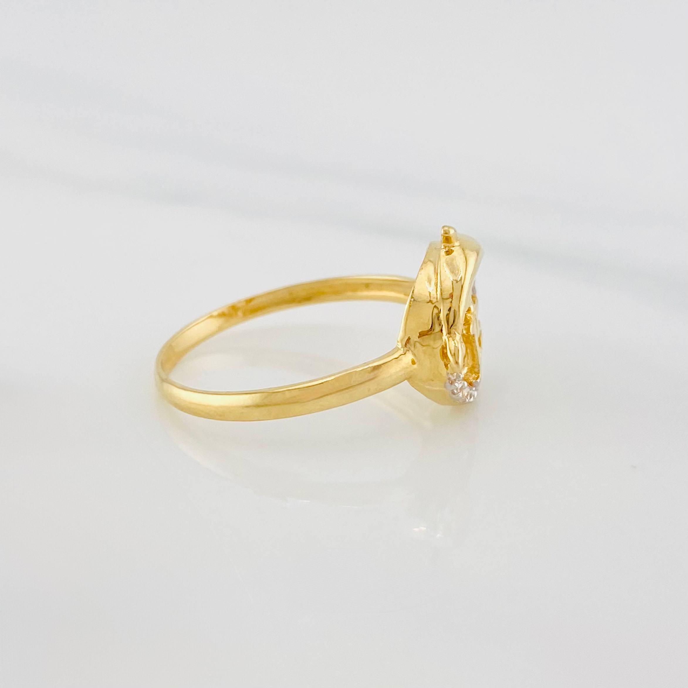 Anillo Delfin 15´s 1.95g / T6 1/4 Oro Amarillo 18K