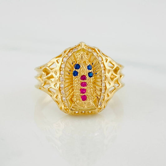 Anillo Virgen Guadalupe 3.25g / T5 3/4 Oro Amarillo 18K