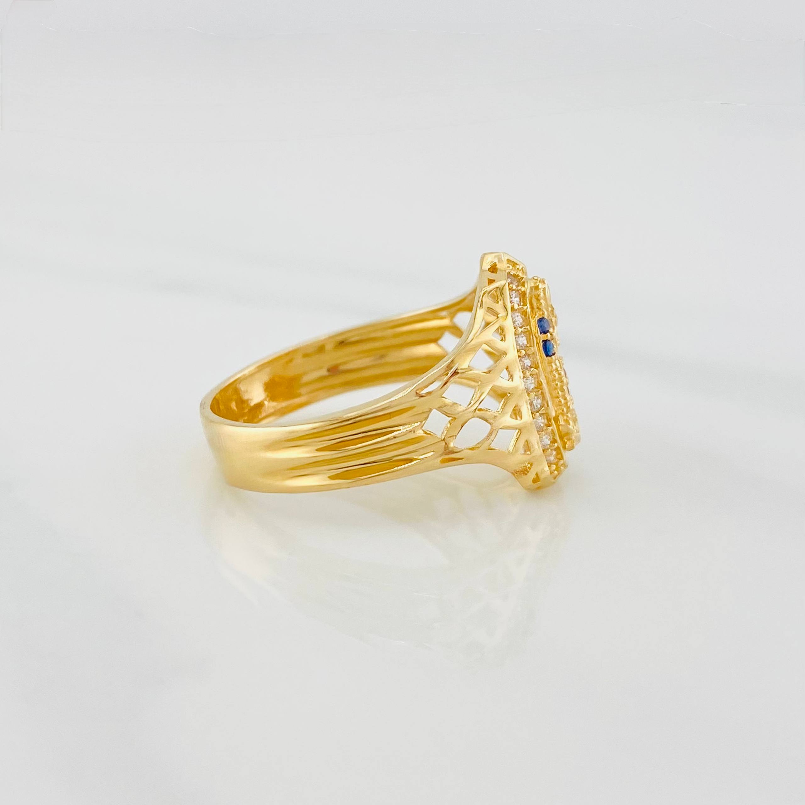 Anillo Virgen Guadalupe 3.25g / T5 3/4 Oro Amarillo 18K