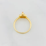 Anillo Corona 1.95g / T6 Dos Oros Amarillo Blanco 18K