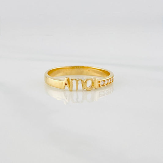 Anillo Ama 2.3g / T7 1/2 Oro Amarillo 18K