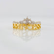 Anillo Corona princess 3.15g / T7 3/4 Dos Oros Amarillo Blanco 18K