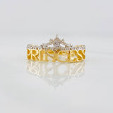 Anillo Corona princess 3.15g / T6 1/2 Dos Oros Amarillo Blanco 18K