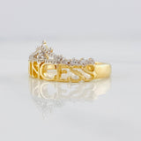 Anillo Corona princess 3.15g / T6 1/2 Dos Oros Amarillo Blanco 18K