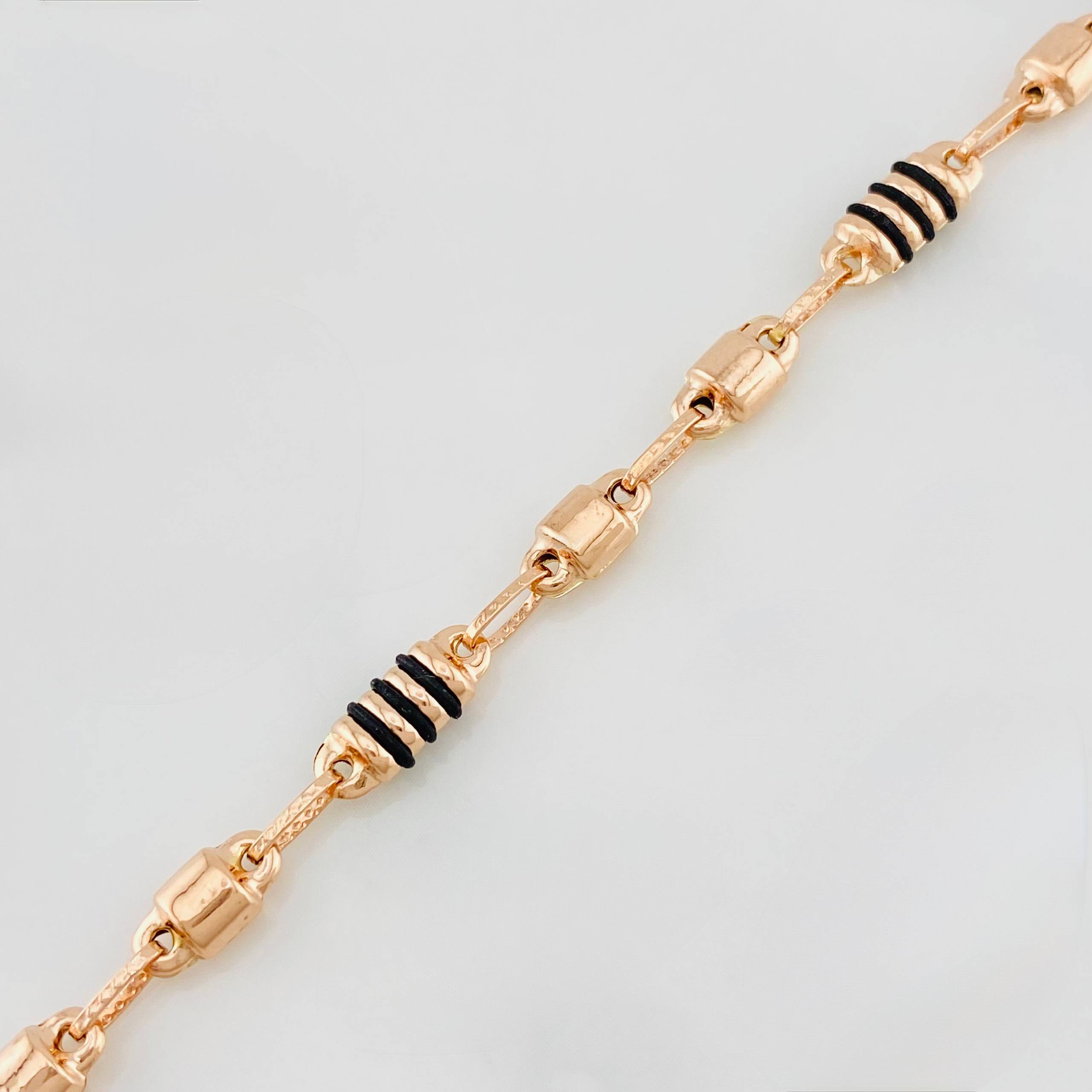 Pulso Barril Candando Boya 4.3g / 20.5cm / 4.38mm Oro Rosa 18K