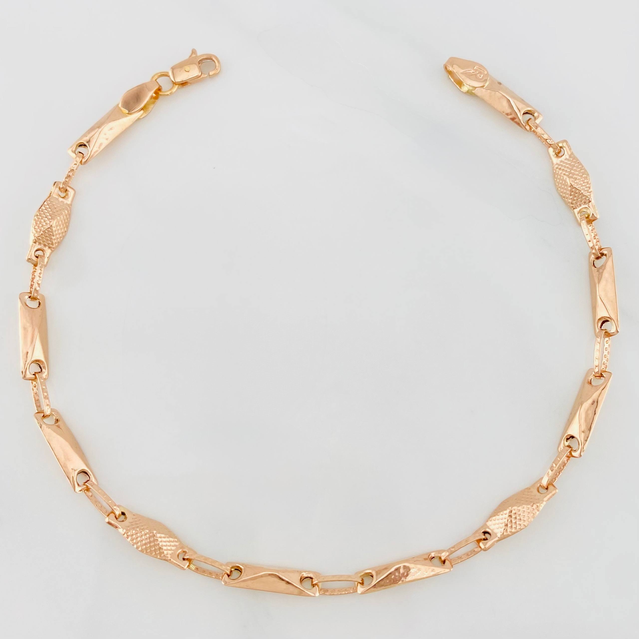 Pulso Eslabon 4g / 20.5cm / 3.72mm Oro Rosa 18K