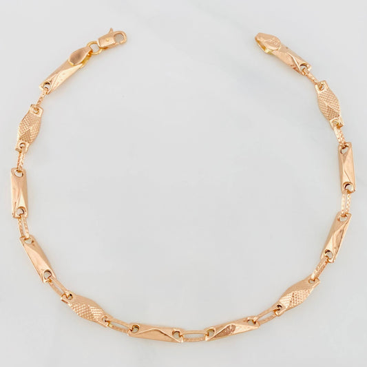 Pulso Eslabon 4g / 20.5cm / 3.72mm Oro Rosa 18K