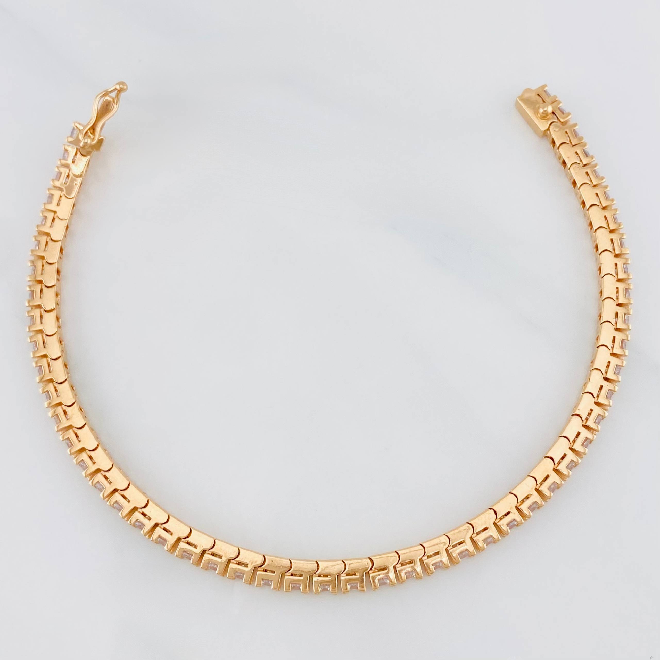 Pulso Tennis 14.65g / 16cm / 2.86mm Oro Rosa 18K