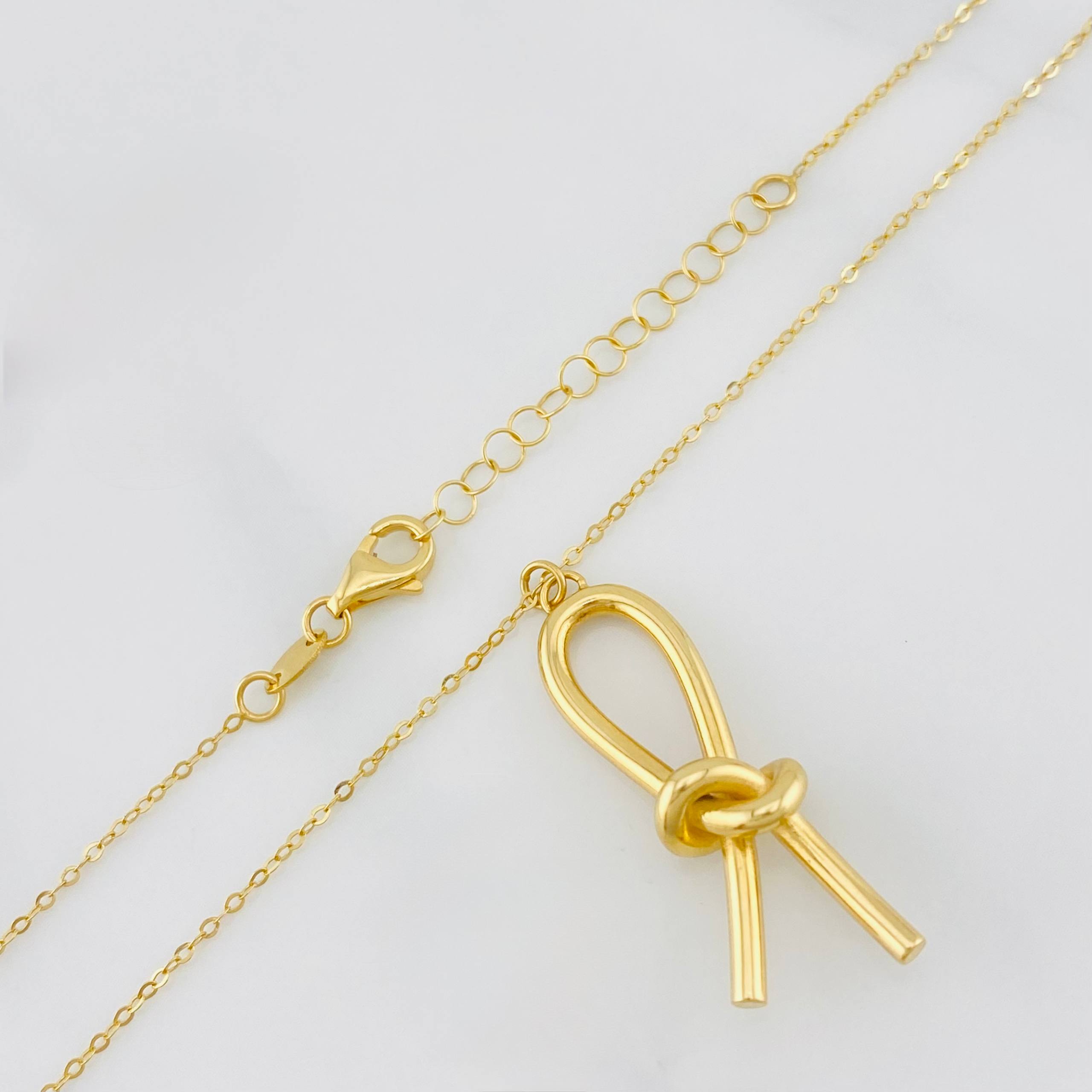 Cadena Aro seguido moño 2.65g / 45cm-42cm / 1mm Oro Amarillo 18K