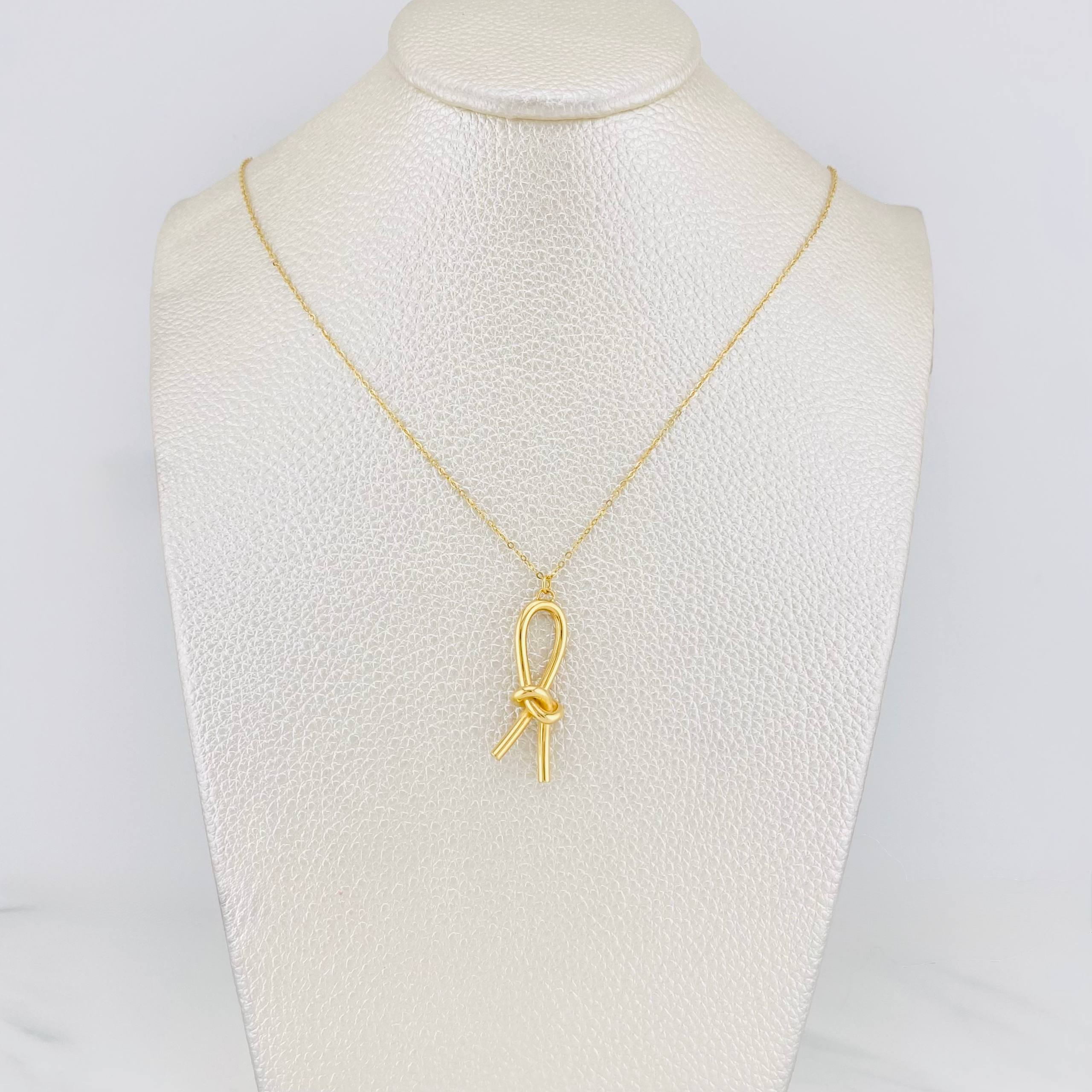 Cadena Aro seguido moño 2.65g / 45cm-42cm / 1mm Oro Amarillo 18K