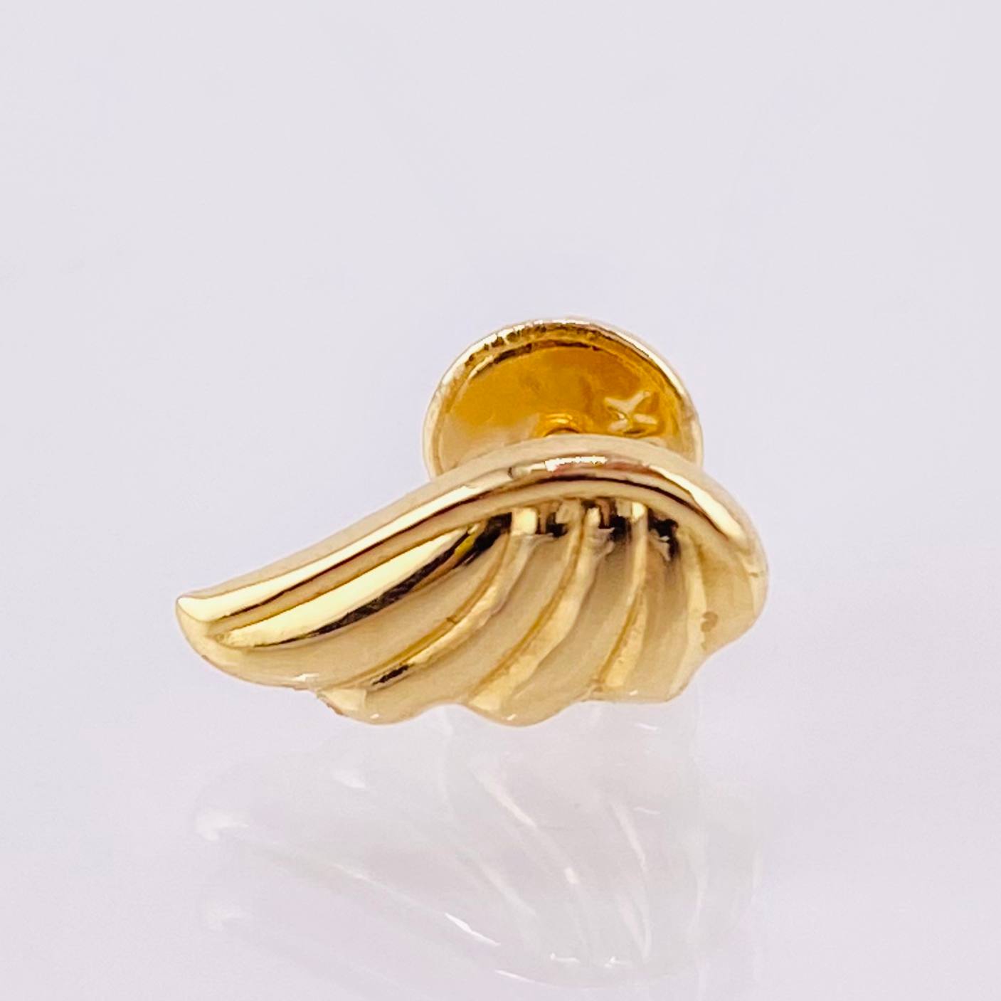 Topo Único Ala 0.35gr / 11mm Oro Amarillo 18K