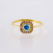 Anillo Halo Cuadrado 2.05gr / T7 3/4 / Oro Amarillo 18K