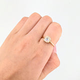 Anillo Halo Cuadrado 2.05gr / T7 3/4 / Oro Amarillo 18K