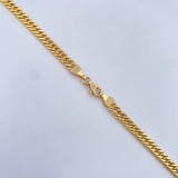 Cadena Cubana Reticulada 10.2gr / 59.9cm / 3.9mm Oro Amarillo +3 18K $