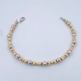 Pulso Tipo Militar 4.65gr / 19.2cm / 3mm-4mm-5mm Dos Oros Amarillo Blanco +0 18K $