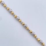 Pulso Tipo Militar 4.65gr / 19.2cm / 3mm-4mm-5mm Dos Oros Amarillo Blanco +0 18K $