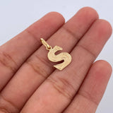 Dije Letra S 0.8gr / 1.9cm / Liso Oro Amarillo 18K &