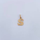 Dije Letra S 0.8gr / 1.9cm / Liso Oro Amarillo 18K &