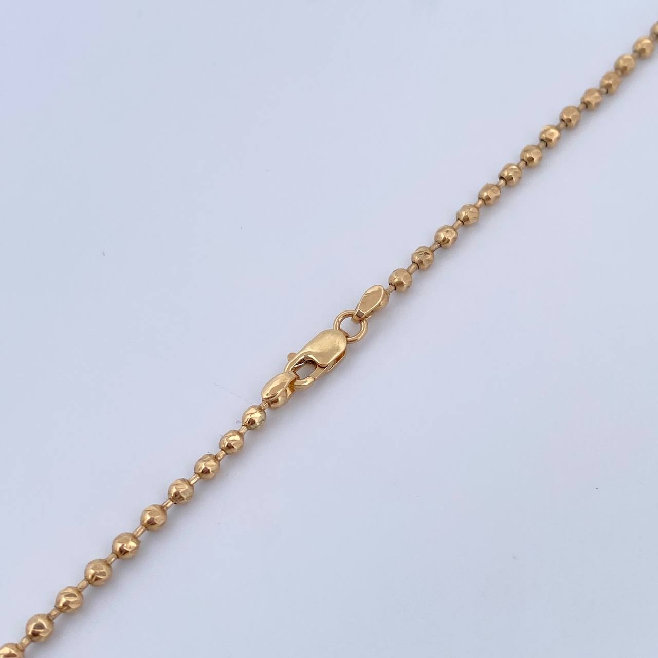 Cadena Militar 11gr / 56.2cm / 2mm Diamantada Oro Amarillo 18K &