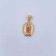 Dije Virgen Guadalupe 3.1gr / 2.9cm / Circones Fucsias Verdes Blancos Oro Amarillo 18K $