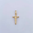 Dije Cruz Cristo 0.8gr / 2.7cm / Liso Oro Amarillo 18K $