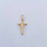 Dije Cruz Cristo 0.8gr / 2.7cm / Liso Oro Amarillo 18K $