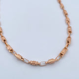 Cadena Rustica Barril 13.05gr / 61.2cm / 3.8mm Oro Rosa 18K $