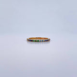Anillo Argolla 1.8gr / T7 1/2 / Circones Colores Oro Amarillo 18K $